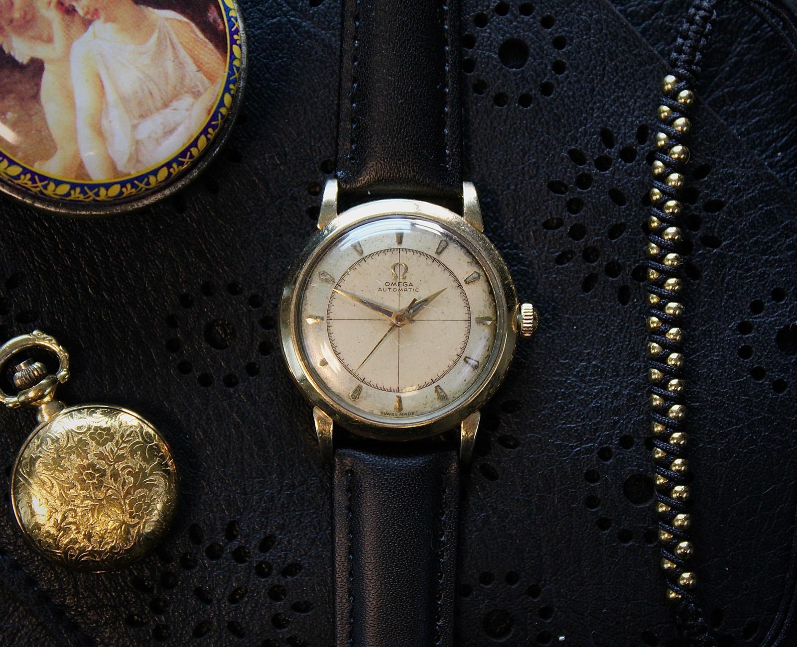 Omega Bumper Automatic, Cal. 351, Crosshair Dial