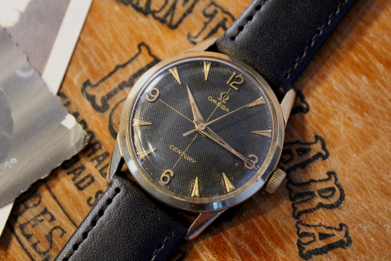 Omega Century, Rare Canadian Market, Gilt Waffle Dial, Cal. 283 (1954)