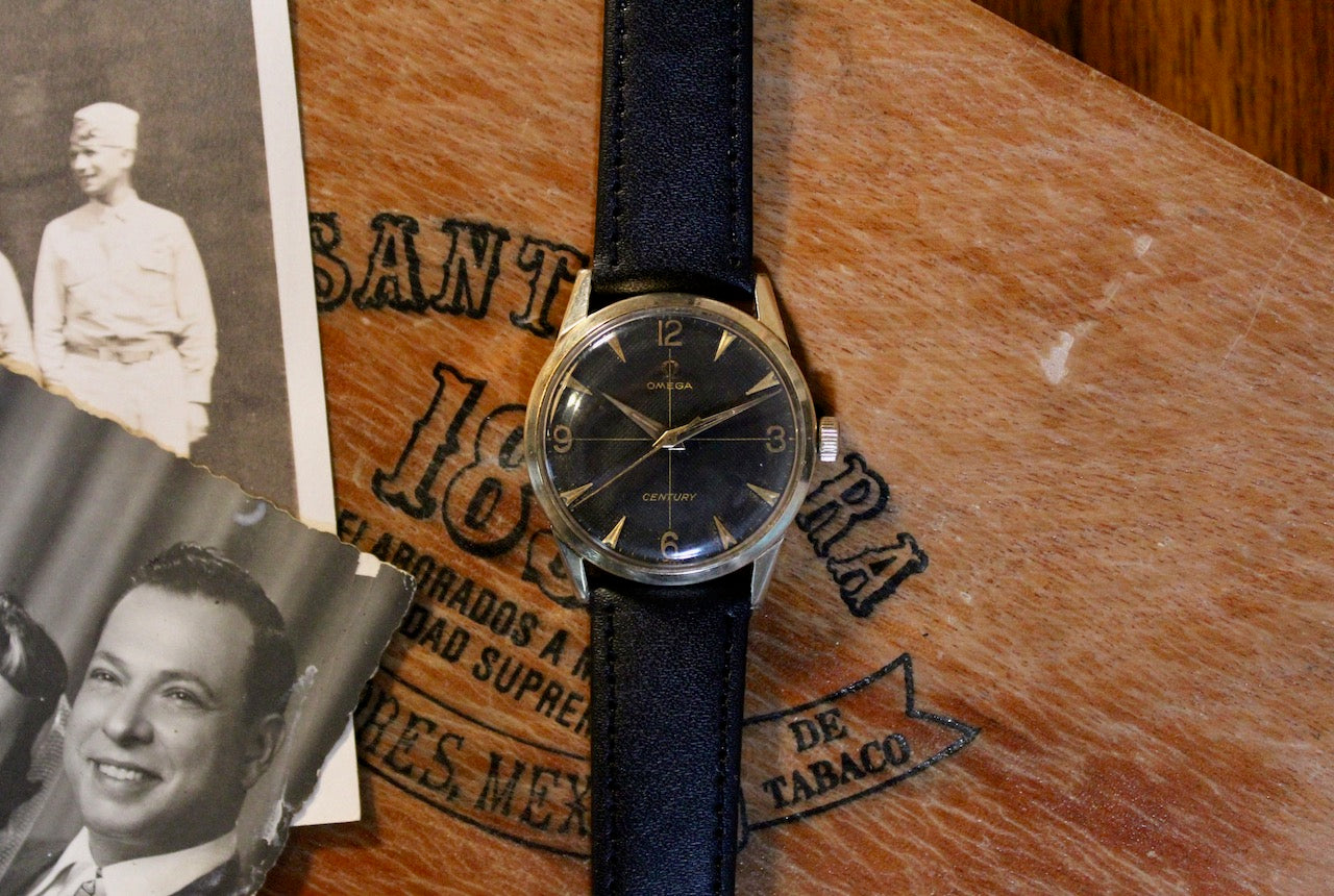 Omega Century, Rare Canadian Market, Gilt Waffle Dial, Cal. 283 (1954)